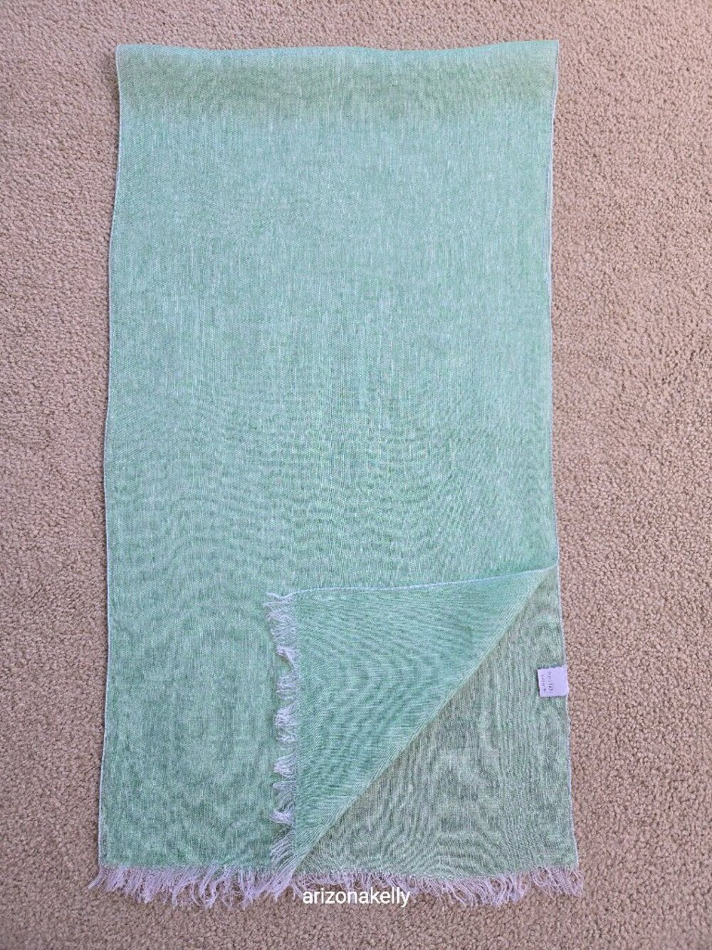 Puro Lino Linen Scarf Green Italian Linen
